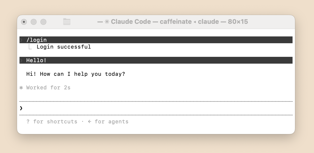 Claude Code phản hồi một prompt, được định tuyến qua Amazon Bedrock thông qua gateway