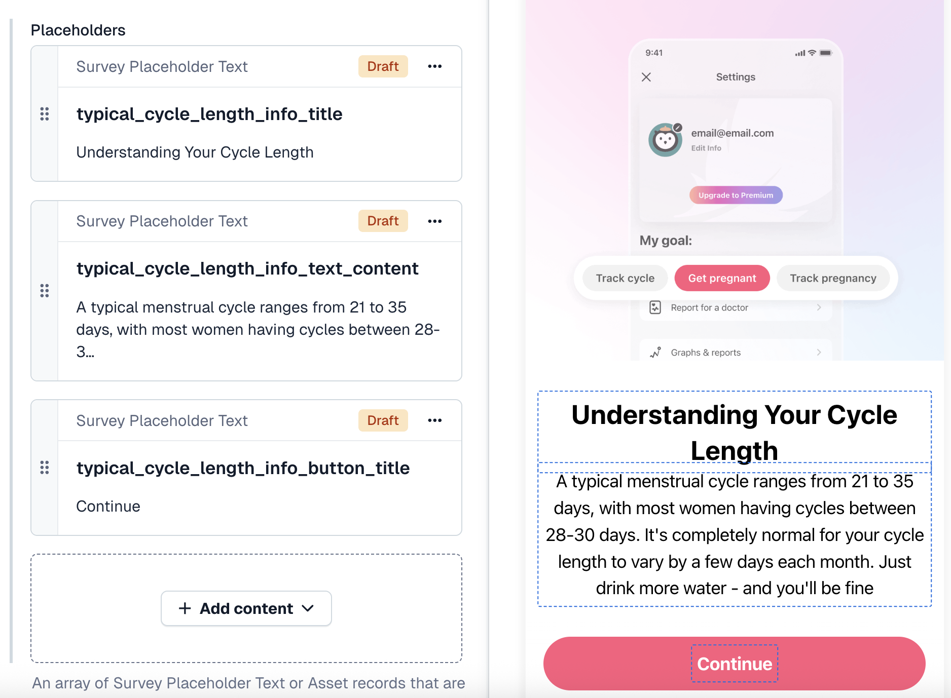 Tích hợp hệ thống AI vào Contentful CMS của Flo Health.